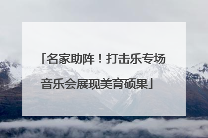 名家助阵！打击乐专场音乐会展现美育硕果
